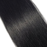 100g Tape in Hair Extensions Dark Brown 40 Pieces Rooted Tape on 100% Remy Human Hair for Fahshion 12''-24'' Double Side Tape Seamless Skin Weft 40pcs Long Straight Silky (18 inch,#1 Jet Black)