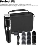 ProCase Hard Travel Case for Philips Norelco Multigroom Series 3000 5000 7000 MG3750 MG5750/49 MG7750/49 Men's Electric Trimmer Shaver and Attachments -Black
