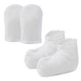Paraffin Wax Mitts, Segbeauty Paraffin Bath Treatment Terry Cloth Gloves for Hand & Feet, Insulated Mitt for Heat Therapy Spa, Therabath, Great for Paraffin Wax Machine- White