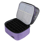 Luxja Nail Polish Carrying Case - Holds 20 Bottles (15ml - 0.5 fl.oz), Portable Organizer Bag for Nail Polish and Manicure Set, Purple