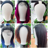 BaiHong 21 inch Training Mannequin Head with Table Clamp Stand Professional Poly Canvas Block Head Making Hair Weave and Styling Mannequin Head with Mount Hole (21 inch)
