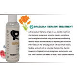 Brazilian Keratin Hair Treatment Complex DIY Kit Smoothing Keratin Treatment and Clarifying Shampoo - Professional Effective Fast Acting Formula (Plus Double Sided Brush)