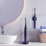 Oclean X Pro Electric Toothbrush 42,000 VPM Deep Cleaning with LCD Touch Screen, 2H Fast Charge Lasts 30 Days, 3 Modes 32 Intensities, Sonic Toothbrush Smart Timer - Black Purple