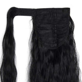 careonline 24Inch Kinky Curly Wrap Around Yaki Ponytail Extension Long Wavy Synthetic Hair Extensions Ponytail For Women