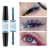2 in 1 COOSA 4 Colors Waterproof Lengthen Colored Mascara,Natural Long-Lasting Smudgeproof Variety Pack Eyelash Mascara for Eyelash Eye Makeup