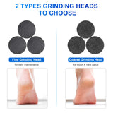 Electric callus Remover for Feet, Foot Callus Remover 1000MA, Rechargeable Vacuum foot grinder, Pedicure Foot File Callus Remover for Cracked Heels Hard Skin - Foot Heel Repair