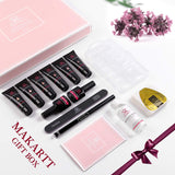 Makartt Poly Nail Extension Gel, 15ML Nude Nature Nail Extension Gel with Slip Solution Nail Art Equipment Set for Beginner or Nail Technician P-88