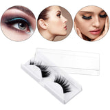 Healthcom 50 Pcs Clear Empty False Eyelash Storage Box Eyelash Packaging Box Plastic Eyelash Tray with Lid Mink Eye Lash Box Holder Bulk Eyelash Case Cosmetic Container Care Storage Organizer,Clear
