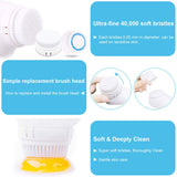 3 PCS Facial Cleansing Brush Heads Replacements for HEYFYV 4 in 1 Sonic Waterproof Powered Face Cleansing Brush