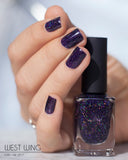 ILNP West Wing - Dark Plum Holographic Nail Polish
