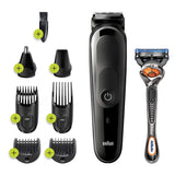 Braun Hair Clippers for Men MGK3260, 7-in-1 Beard Trimmer, Ear and Nose Hair Trimmer, Detail Trimmer, Cordless & Rechargeable, with Gillette ProGlide Razor