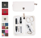 3 Swords Germany - brand quality 5 piece manicure pedicure grooming kit set for professional finger & toe nail care scissors clipper fashion leather case in gift box, Made in Solingen Germany (02105)