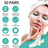 10 Rolls Eyelash Extension Eye Tape and 50 Pairs Eyelash Lash Extension Patches, Adhesive Eyelash Tape Green Pink Lash Tape Eyelashes Grafting Breathable Patch Under Eye Gel Pads for Lash Extension