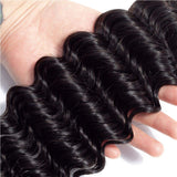 10A Brazilian Deep Wave Hair Bundles 24 Inch 100% Unprocessed 1 Bundle Deep Wave Hair Weave Bundles Deep Curly Human Hair Bundles Natural Color