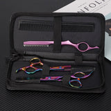 Neverland Beauty 1pc Hair Scissors Bag Leather Barber Salon Cases for hair scissors Hairdresser Accessories Shears Handbag Holder Styling Tools Storage Case (Black)
