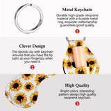 25 Pieces Chapstick Holder Keychains Lipstick Holder Keychains with 25 Pieces Metal Clip Cords Suitable for Chapstick Tracker and Safeguard, 25 Vibrant Color (25 Pcs)