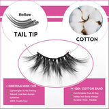 25mm Mink Lashes, SWINGINGHAIR 3D Mink Eyelasehes Dramatic Lashes 3 Different Styles Crossed Cluster Natural Layered Hand Made Strips Eyelashes Reusable Make Up Real Fake Eyelashes