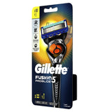 Gillette Fusion Proglide Men's 5 Blades Razor System - 1 Razor + 2 Cartridges