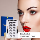 Latorice Magnetic Eyelashes with Eyeliner Kit, 10 Pairs Upgraded 3D Magnetic Eyelashes Kit with 2 Tubes of Magnetic Eyeliner and Tweezers, No Glue Need, Natural Look