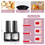 TOMICCA Gel Nail Polish Set, 6 Nude Pink Colors Gel Polish Kit, Soak Off UV LED Gel Polish Set