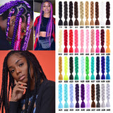 Braiding Hair Ombre Kanekalon Jumbo Braids Synthetic Braiding Hair 3Pcs/Lot Hair Extension for Twist Braiding Hair(24 inch 3 Pieces,Pink)