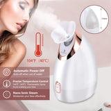 Facial Steamer, Nano Ionic Facial Steamer with Aromatherapy for Home Face Spa, Moisturizing Cleansing Pores