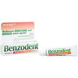 Benzodent Denture Cream .25 Oz, Pack of 18