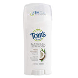 Toms Of Maine, Deodorant Natural Strength Fresh Coconut, 2.1 Ounce