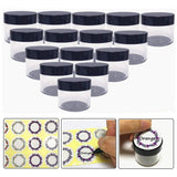 20gram/20ml Round Clear Empty Container Jars with Black Screw Lids Bulk for Lotions, Lip Balm, Makeup Samples - BPA Free (24 Pack, Black)