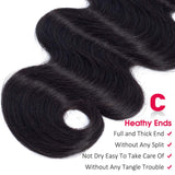 Hermosa Hair Brazilian Hair 3 Bundles 100% Unprocessed 9A Body Wave Human Hair Bundles14 16 18inch Black Color