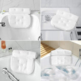 Mosuch Bath Pillow for Head Neck and Shoulder Support, 4D Air Mesh Luxury Spa Bathtub Pillow with 7 Non-Slip Suction Cups Large and Soft Bath Pillows Fits All Bathtub, Hot Tub, Jacuzzi and Home Spa