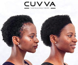 CUVVA Hair Fibers for Thinning Hair (BLACK) - Keratin Hair Building Fiber Hair Loss Concealer - Thicker Hair in 15 Seconds - 25g/0.87oz Bottle - For Men & Women