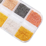 Metal Nail Steel Ball 0.6MM 0.8MM and 1.0MM Box Packaging Nails Accessories Nail Caviar Metal Bead Mini Steel Ball