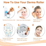 DODARY 0.25mm Derma Roller, Titanium Microneedle Roller for Face, Microdermabrasion Facial Roller, Microneedling Dermaroller