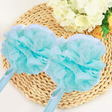 bretoes 2 Pack Shower Brush Sponge Loofah 2 in 1 Body Scrubber Exfoliating Shower Ball (A, Blue)