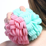 Body Buff - Foam Scrubber Loofah for Exfoliation & Cleansing - Removes Oil, Dirt, Impurities & Dead Skin - Sensitive, Dry, Oily, or Combination Skin - Customize Gentle to Clinical - Green/Pink