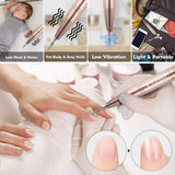 Electric Nail File Nail Drill - Ejiubas Portable Nail Drill Machine Nail Drills for Acrylic Nails Handpiece Drill Nail E File Manicure Pedicure Tool Set for Home Salon Golden