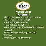 Difeel Premium Natural Hair Oil Peppermint Oil 8 Ounce (2-Pack)