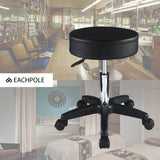 EACHPOLE 360 Degree Pivoting Stool with Rolling Wheels and Hydraulic Height Adjustment for Tattoo Shops, Salons, Drafting, Massage, APL1533