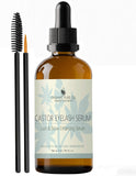 Castor Oil Eyelash Growth Serum – Jamaican Black Castor Oil Eyelash Serum for Lashes and Brows – 4 oz Castor Serum For Hair Growth Eyelashes Eyebrows with Applicators by Organic Pure Oil