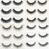 Wehous 12 Pairs 4 styles Multipack Luxurious 3D Natural Cross Thick Long False Black Eyelashes Eye Lashes Makeup