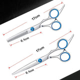 Hair Cutting Scissors Kits, 7 Pcs Stainless Steel Hairdressing Shears Set Professional Thinning Scissors For Barber/Salon/Home/Men/Women/Kids/Adults Shear Sets,silver