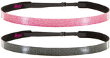 Hipsy Adjustable Non Slip Smooth Glitter & Sports Headbands for Girls & Teens Multi Packs