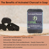 Bamboo Activated Charcoal Bar Soap Organic Soap 2pk 2 Extra Large 7 Oz Bars.Cool Eucalyptus. For Men and Women. All Skin Types and Treats Body Acne, Eczema, Psoriasis and Dry Skin