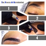 Eyebrow Microblading kit, Atomus Eyebrow Micro Needling Pen Set with Pigment Ink Cups Holder 14pin Blades Plastic Wraps Practice Skin Pencil for Eyebrow Tattoo Permanent Makeup (#02)