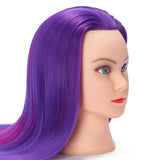 Mannequin Head 26"-28" Super Long Synthetic Fiber Hair Manikin Head Styling Hairdresser Training Head Cosmetology Doll Head for Cutting Braiding Practice with Clamp (92018WP0320)