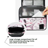 MAHU Toiletry Bag Valentine Paris Eiffel Tower Wash Bag Hanging Hook Multifunction Cosmetic Bag Portable Travel Makeup Organizer for Women Men