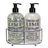 3 Pc Gift Set - Coconut Lime and Ginger Duo in Caddy