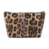 Joyful 2pcs Leopard Print Cosmetic Bag Travel Makeup Pouch Bag Toiletry Bags Makeup Clutch Organizer with Zipper