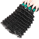 Lizourey Hair Brazilian Virgin Hair Deep Wave Human Hair One Bundle 26inch 100% Unprocessed Virgin Human Hair Extension Weave Deep Wave Bundle Natural Color (100+/-5g)/bundle